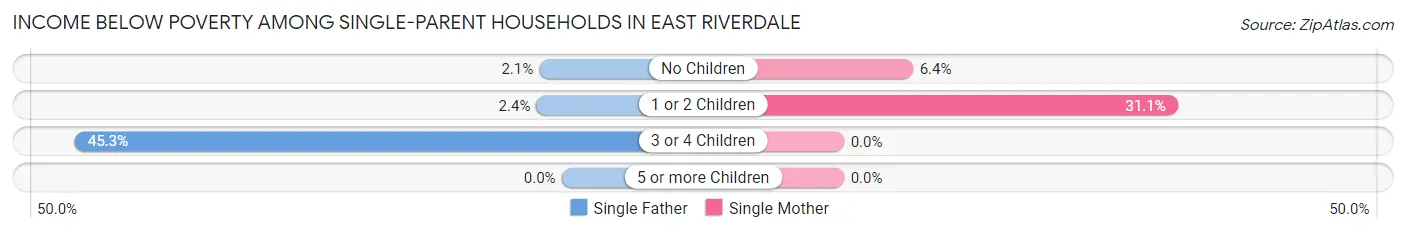 Income Below Poverty Among Single-Parent Households in East Riverdale
