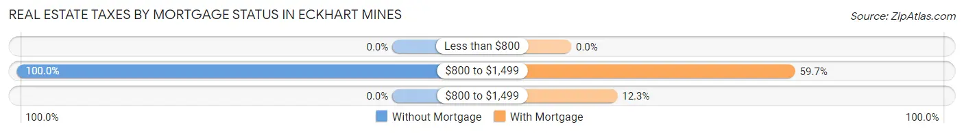 Real Estate Taxes by Mortgage Status in Eckhart Mines