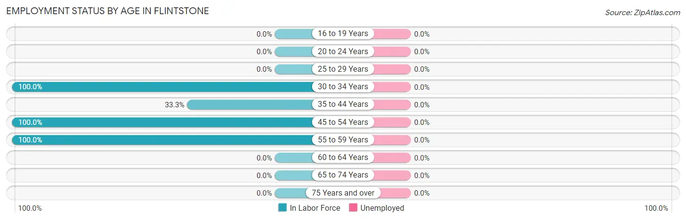 Employment Status by Age in Flintstone