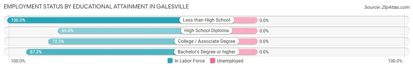 Employment Status by Educational Attainment in Galesville