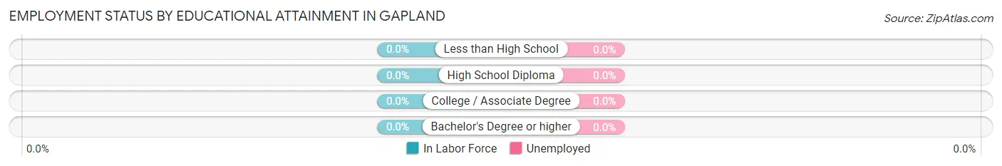Employment Status by Educational Attainment in Gapland