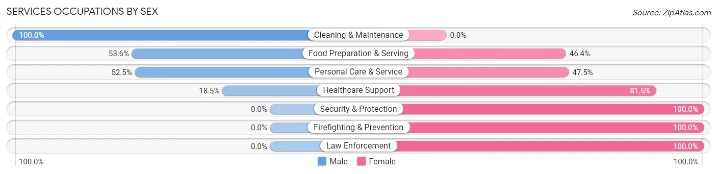 Services Occupations by Sex in Jessup