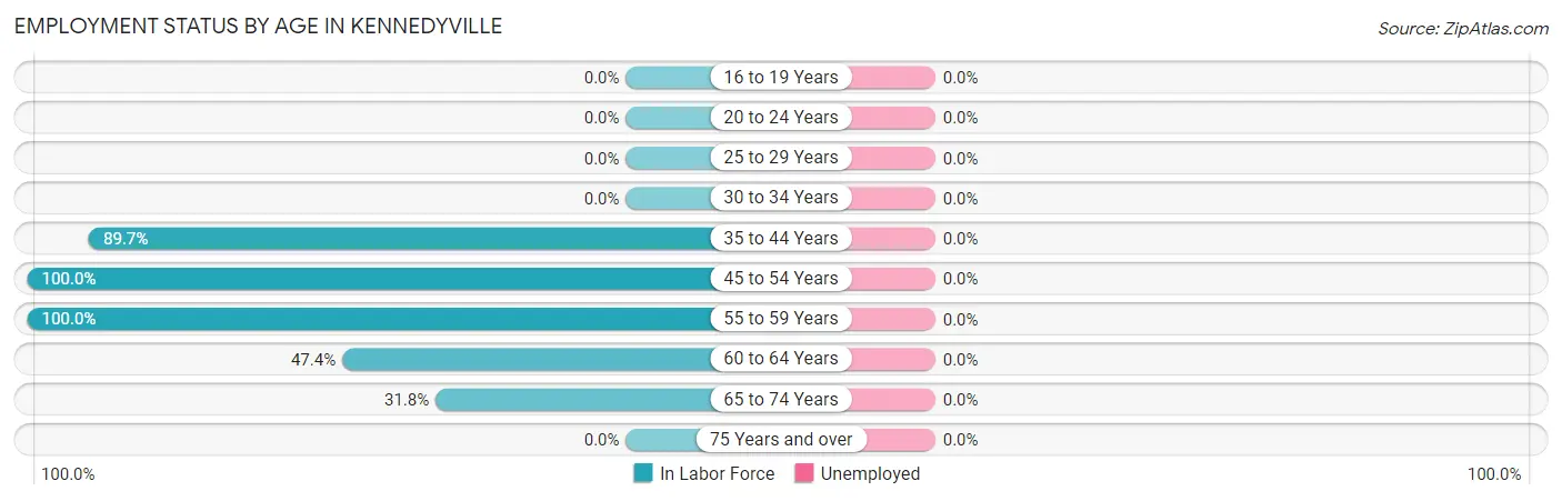 Employment Status by Age in Kennedyville