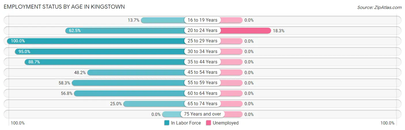 Employment Status by Age in Kingstown