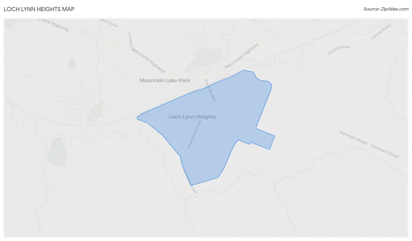 Loch Lynn Heights Map