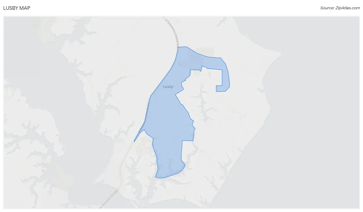 Lusby Map