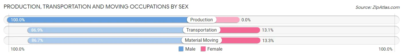 Production, Transportation and Moving Occupations by Sex in Marlton