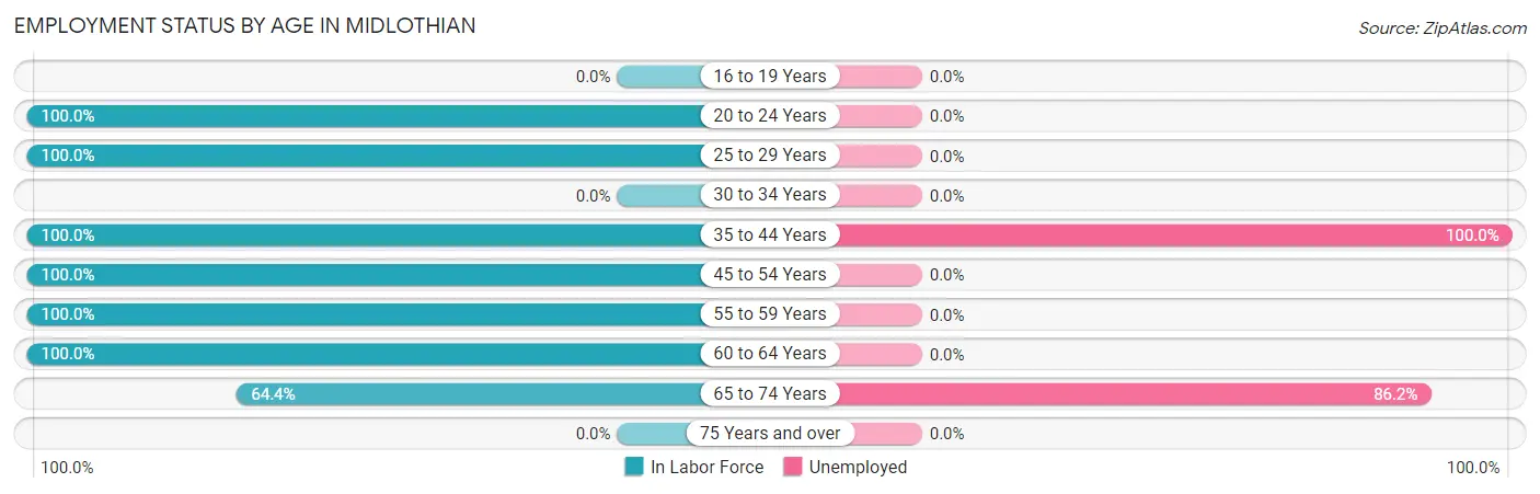 Employment Status by Age in Midlothian