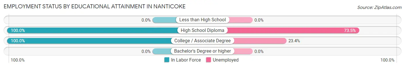 Employment Status by Educational Attainment in Nanticoke