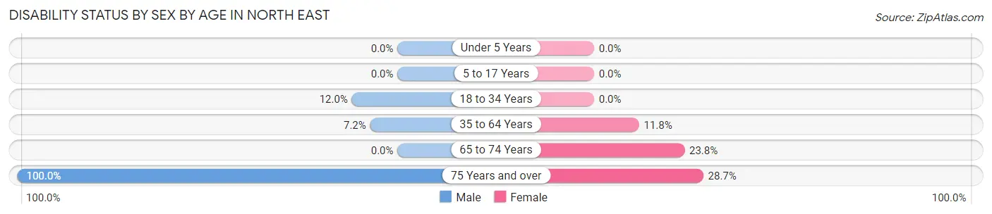 Disability Status by Sex by Age in North East