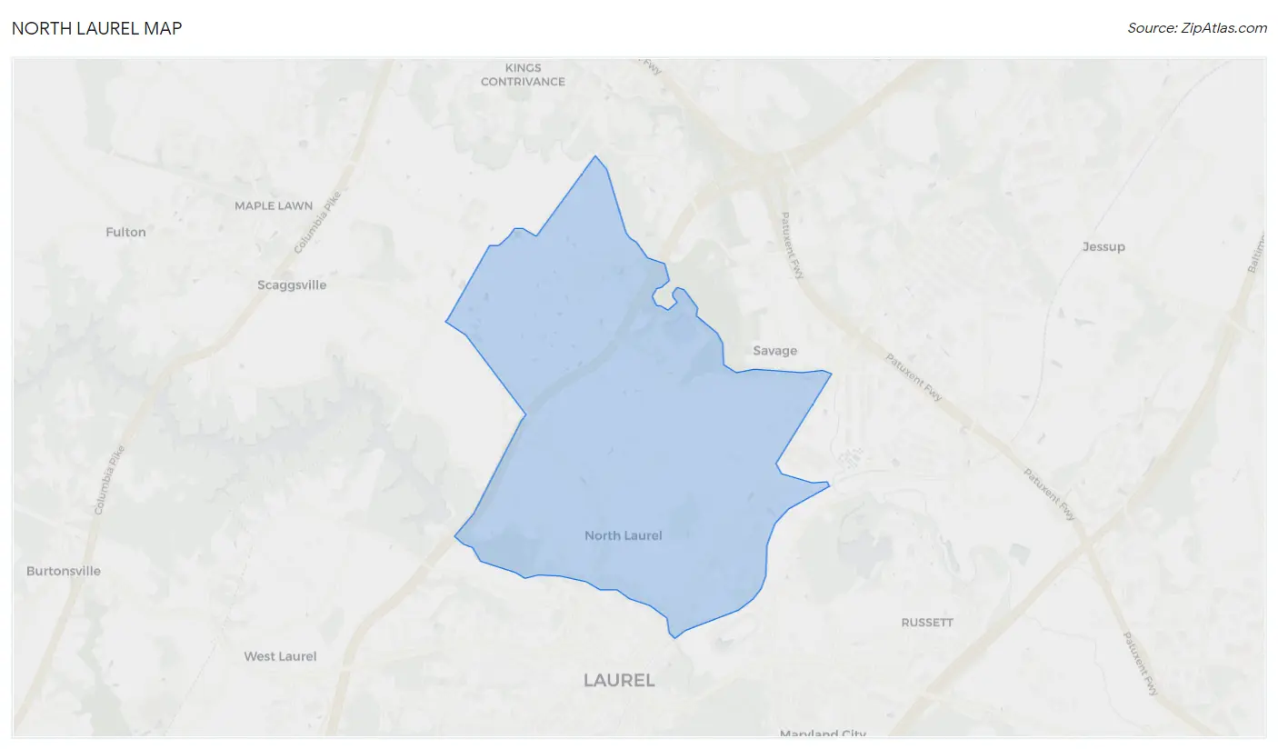 North Laurel Map
