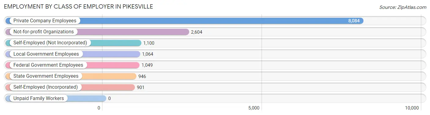 Employment by Class of Employer in Pikesville