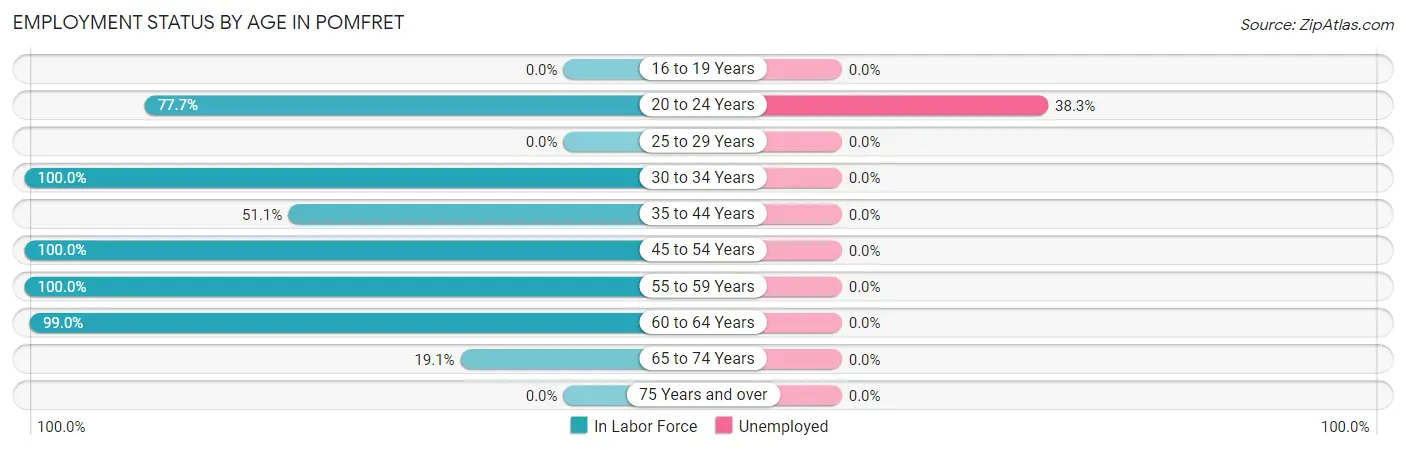 Employment Status by Age in Pomfret