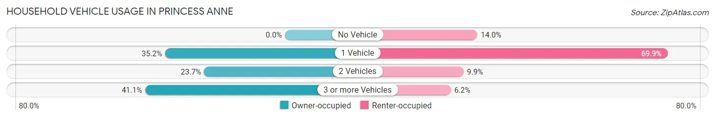 Household Vehicle Usage in Princess Anne