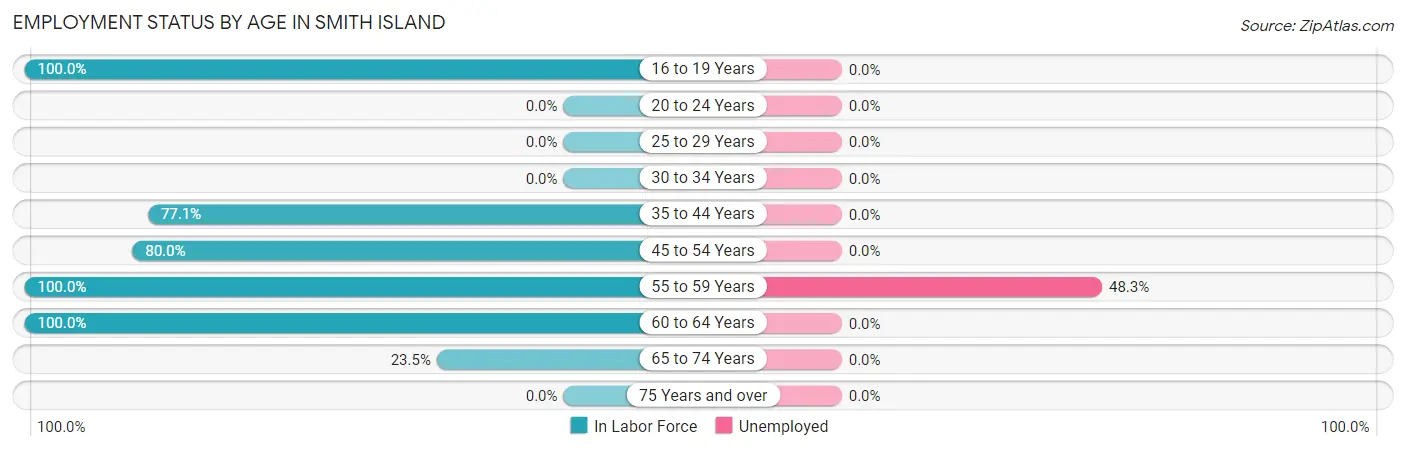 Employment Status by Age in Smith Island