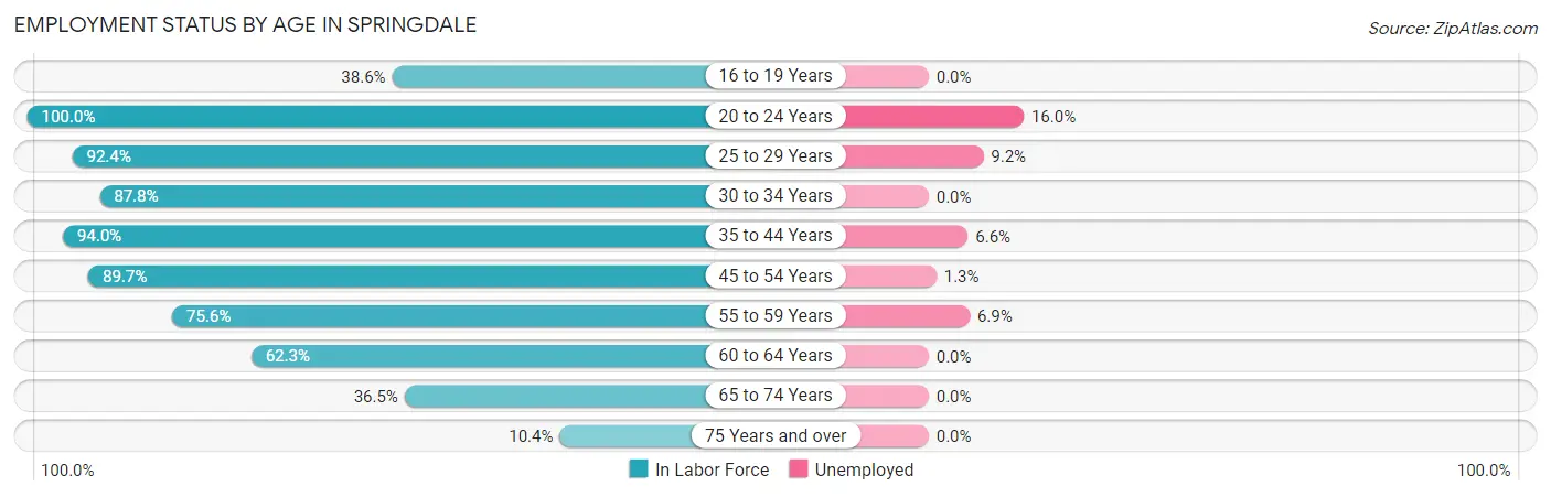 Employment Status by Age in Springdale