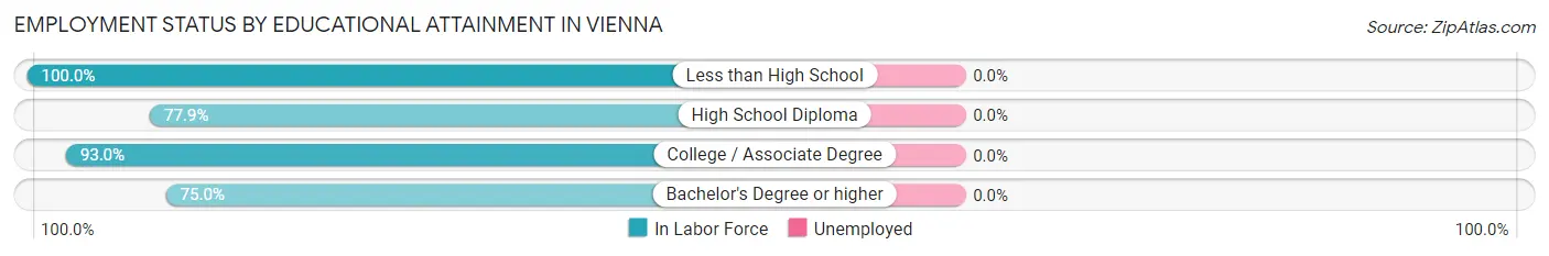 Employment Status by Educational Attainment in Vienna