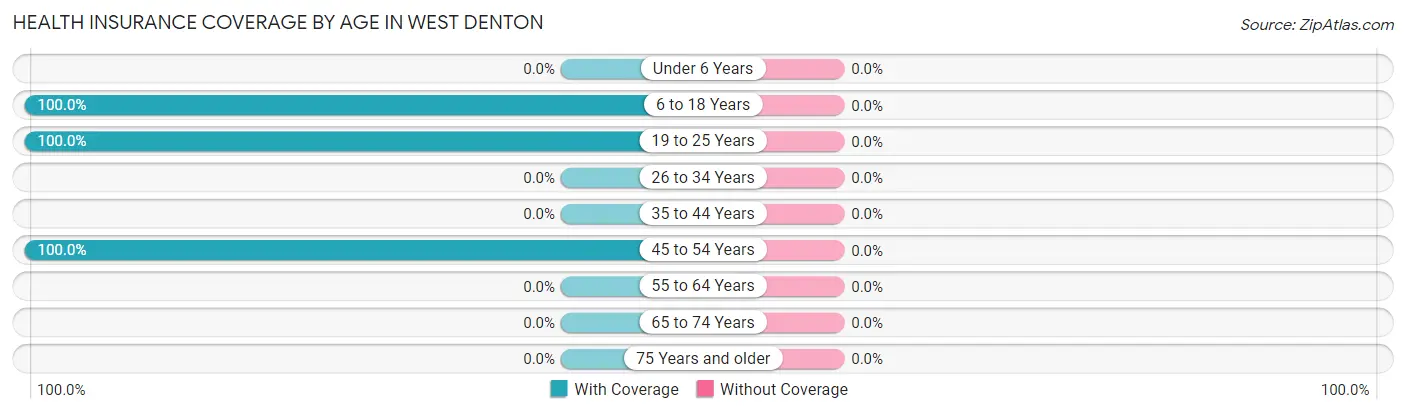 Health Insurance Coverage by Age in West Denton