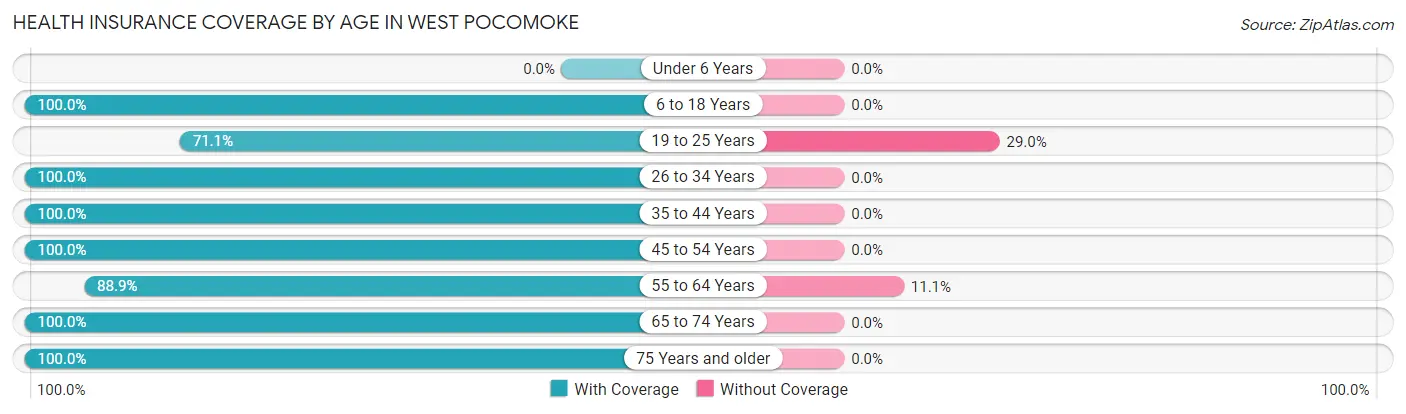 Health Insurance Coverage by Age in West Pocomoke