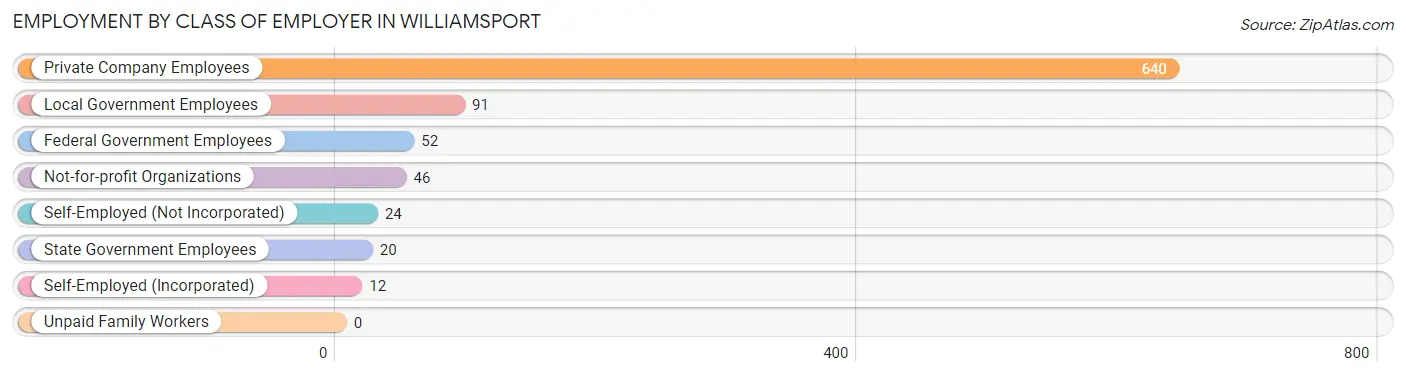 Employment by Class of Employer in Williamsport