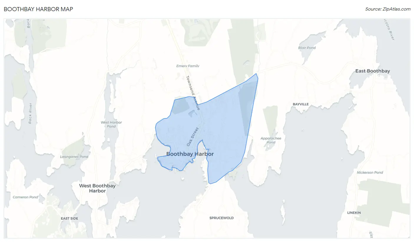 Boothbay Harbor Map