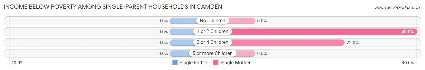 Income Below Poverty Among Single-Parent Households in Camden