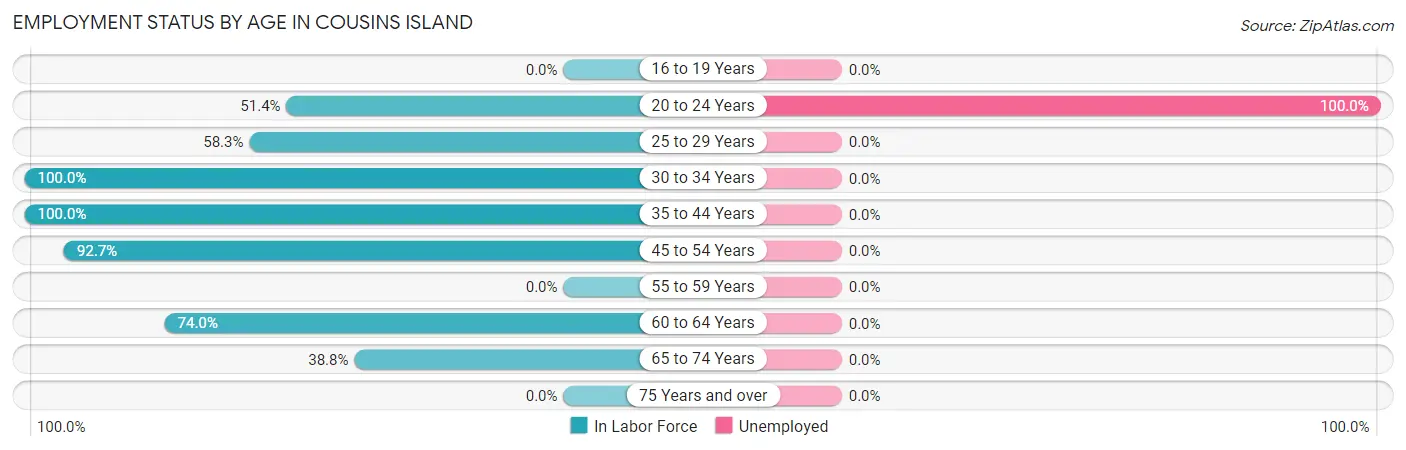 Employment Status by Age in Cousins Island