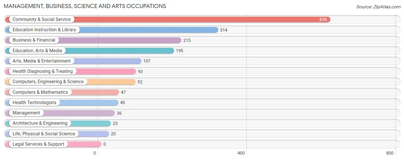 Management, Business, Science and Arts Occupations in Farmington