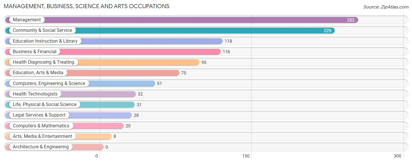 Management, Business, Science and Arts Occupations in Houlton