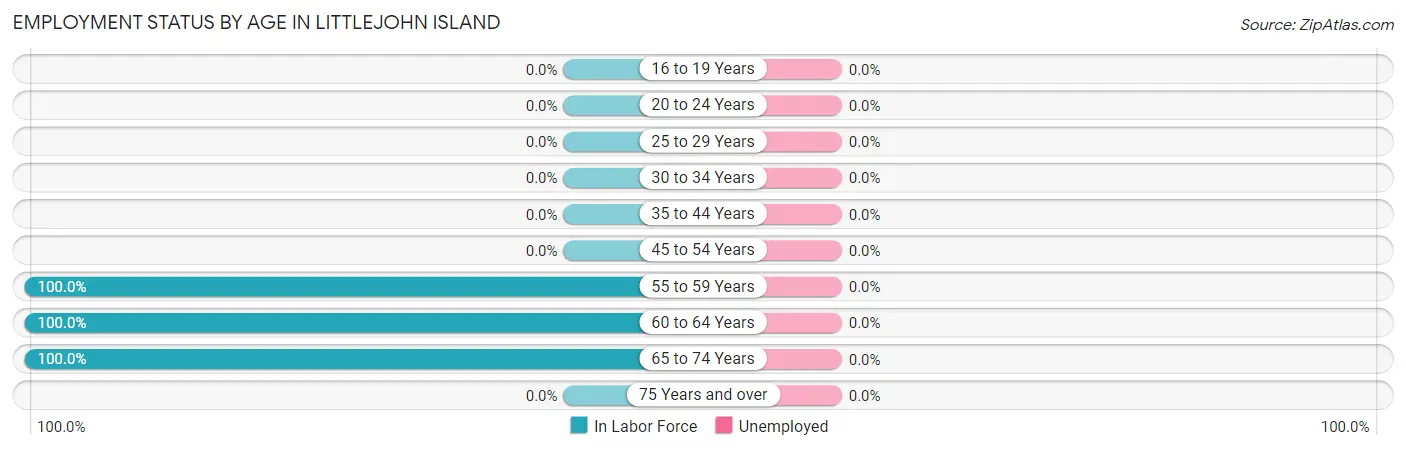 Employment Status by Age in Littlejohn Island