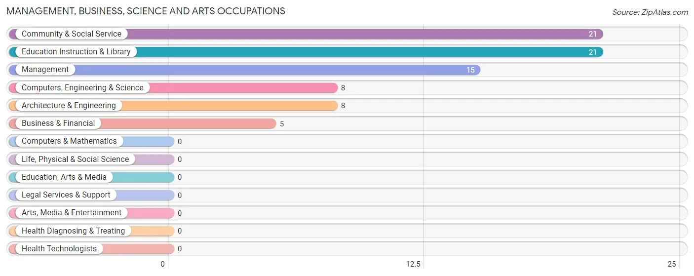 Management, Business, Science and Arts Occupations in North Anson