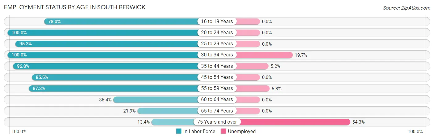 Employment Status by Age in South Berwick