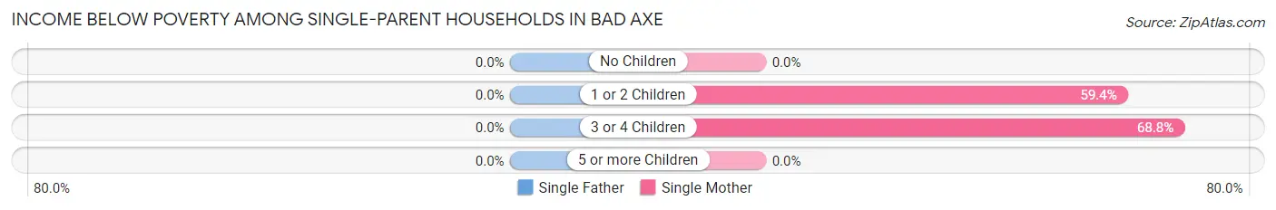Income Below Poverty Among Single-Parent Households in Bad Axe