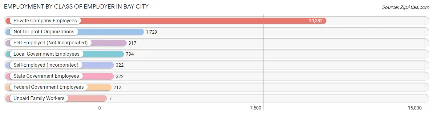 Employment by Class of Employer in Bay City