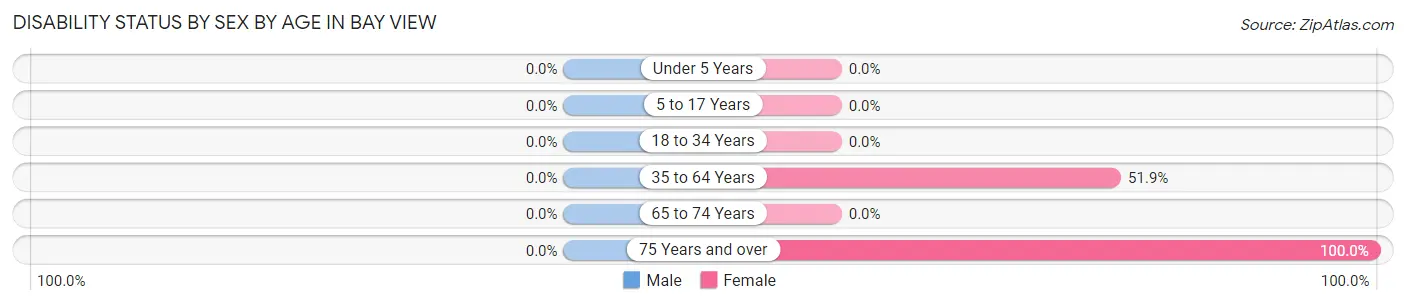 Disability Status by Sex by Age in Bay View
