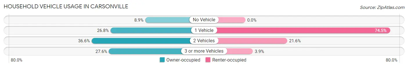 Household Vehicle Usage in Carsonville
