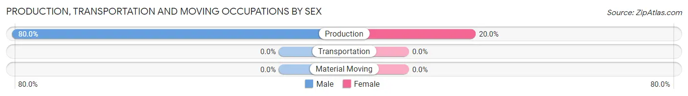 Production, Transportation and Moving Occupations by Sex in Chatham