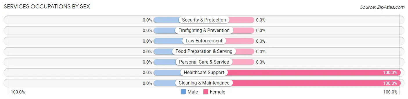 Services Occupations by Sex in Chatham