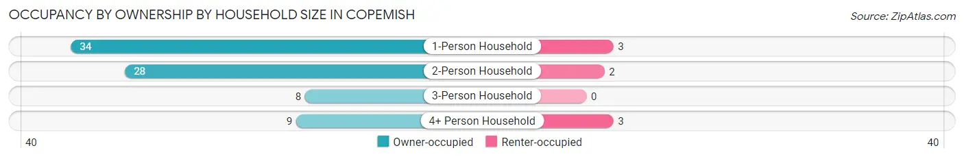 Occupancy by Ownership by Household Size in Copemish