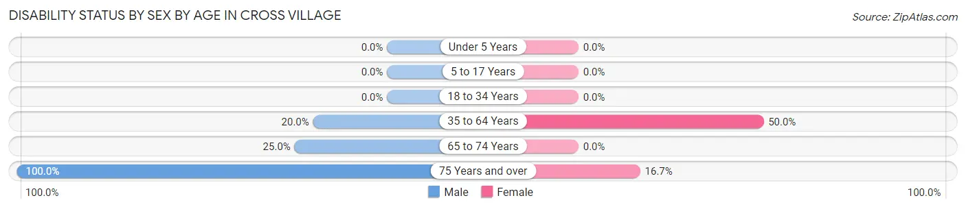 Disability Status by Sex by Age in Cross Village