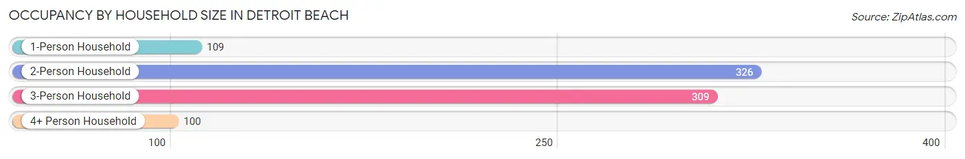 Occupancy by Household Size in Detroit Beach