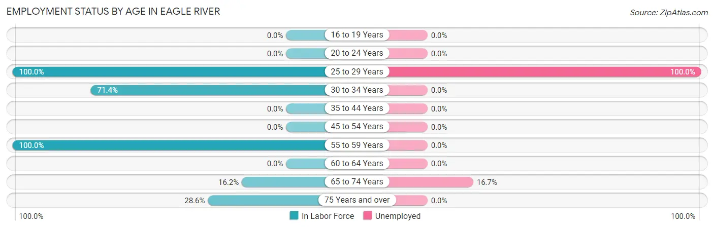 Employment Status by Age in Eagle River