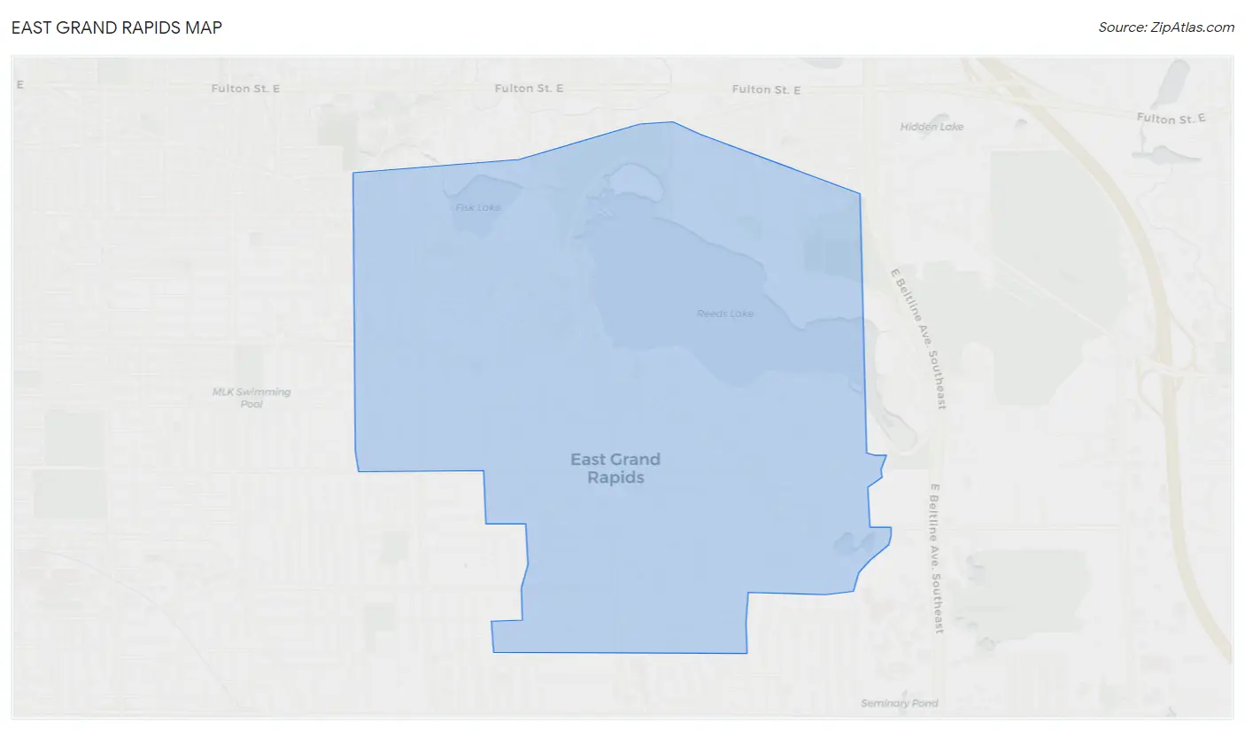 East Grand Rapids Map