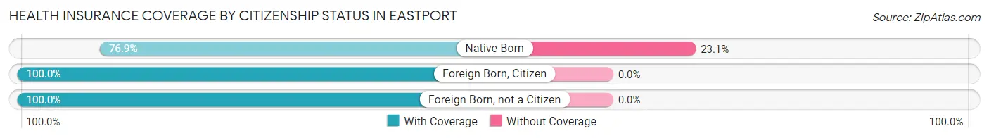 Health Insurance Coverage by Citizenship Status in Eastport