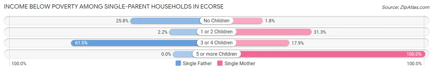 Income Below Poverty Among Single-Parent Households in Ecorse