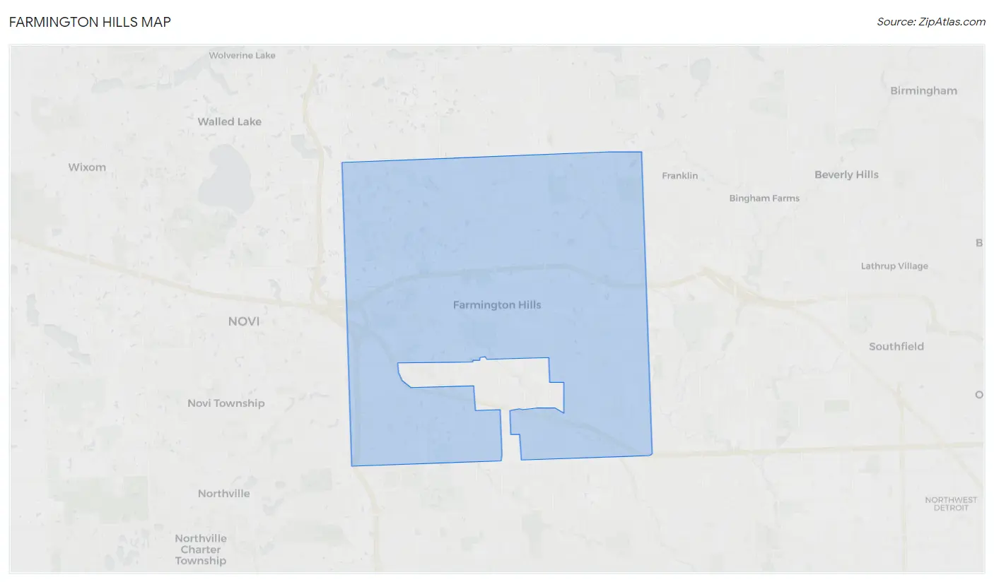 Farmington Hills Map