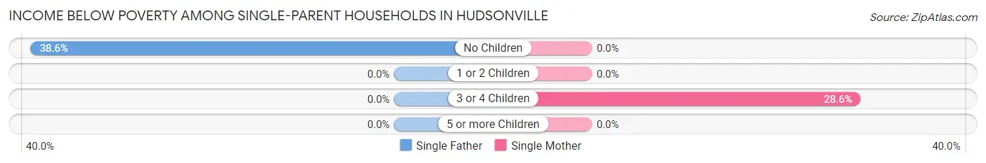 Income Below Poverty Among Single-Parent Households in Hudsonville