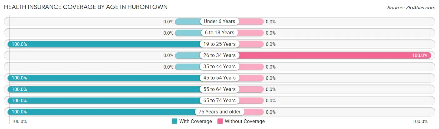 Health Insurance Coverage by Age in Hurontown