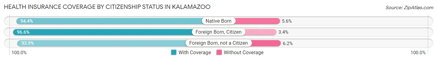 Health Insurance Coverage by Citizenship Status in Kalamazoo