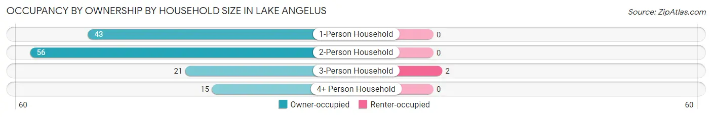 Occupancy by Ownership by Household Size in Lake Angelus